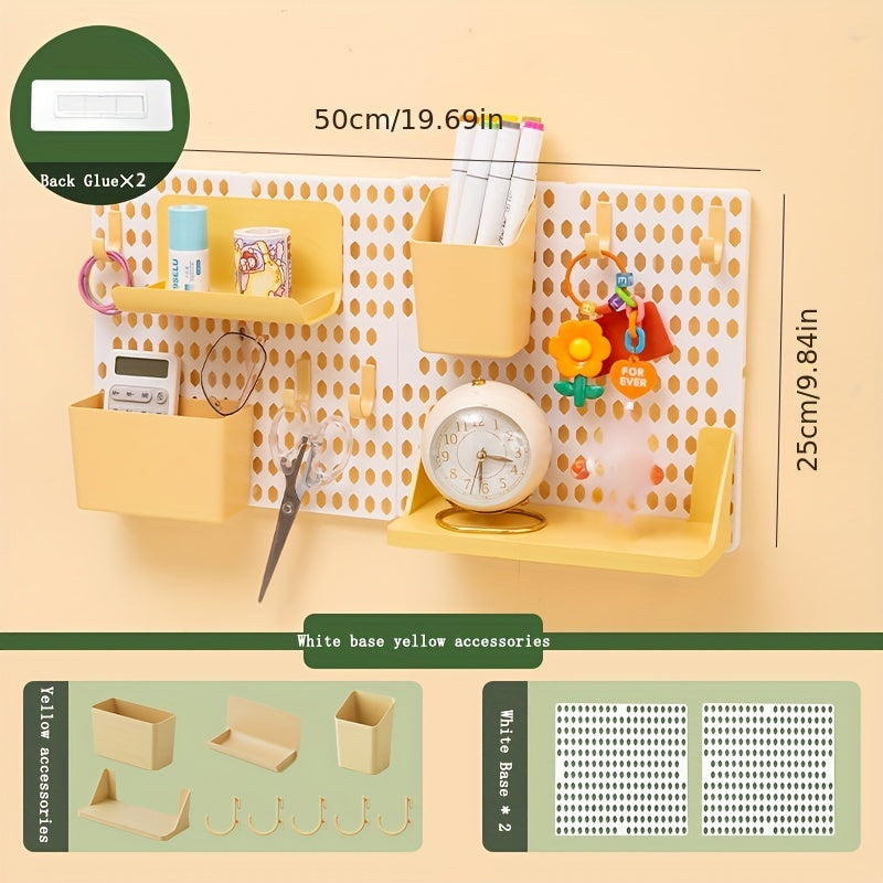 1set Space Saving Wall Mounted Hole Board, Universal Hanging Shelf for Organizing, Storing and Displaying Items, Aesthetic Wall Decor