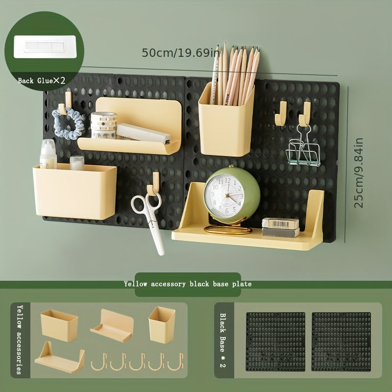 1set Space Saving Wall Mounted Hole Board, Universal Hanging Shelf for Organizing, Storing and Displaying Items, Aesthetic Wall Decor