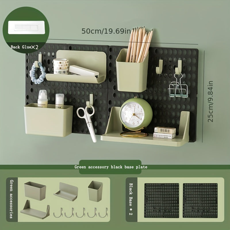 1set Space Saving Wall Mounted Hole Board, Universal Hanging Shelf for Organizing, Storing and Displaying Items, Aesthetic Wall Decor