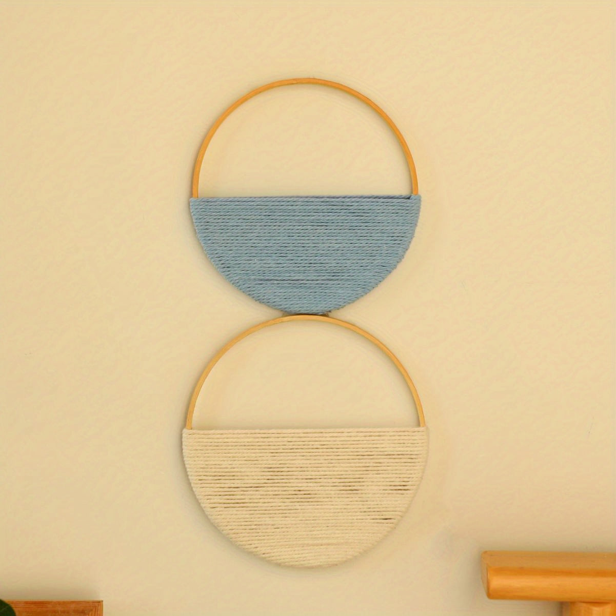 [Circle Wall Art Set Minimalist] Modern Macrame Boho Wall Decor: Circle Wall Art Set For A Minimalist Abstract Look Easter Gift