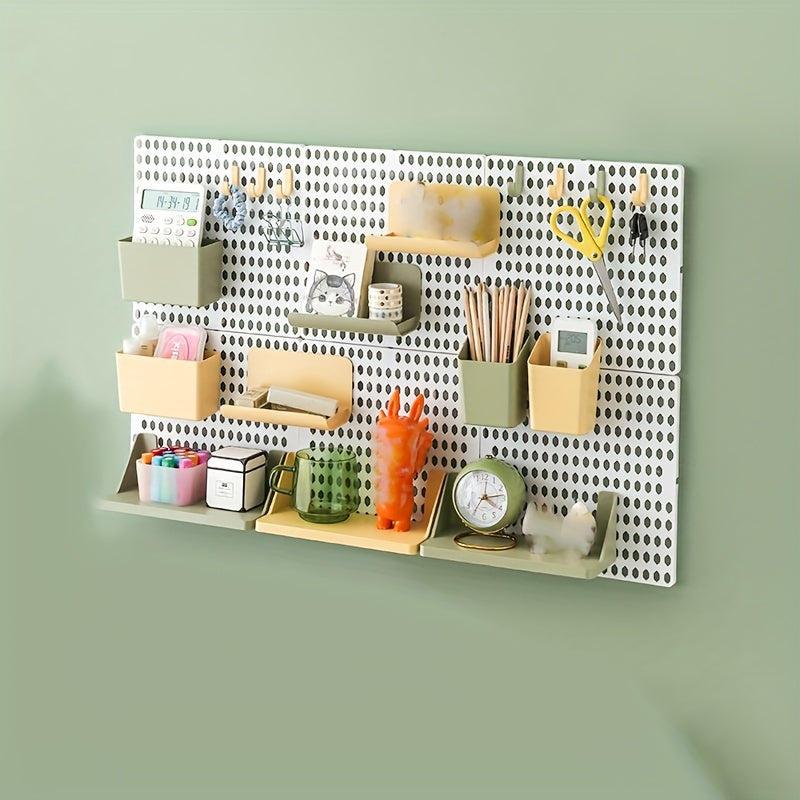 1set Space Saving Wall Mounted Hole Board, Universal Hanging Shelf for Organizing, Storing and Displaying Items, Aesthetic Wall Decor